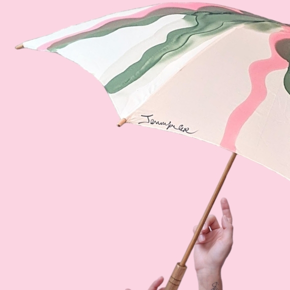 Handpainted signed SILK Original signed one of a kind Parasol/Umbrella - Picture 8 of 16